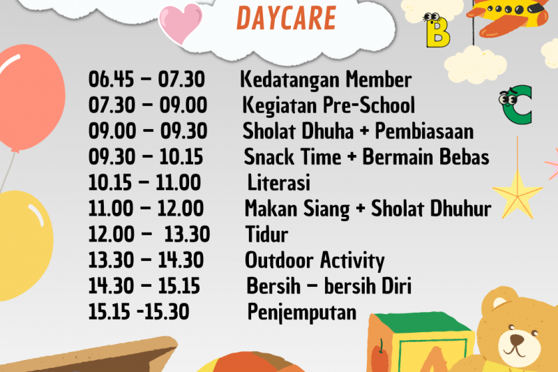 Apa saja sih kegiatan  Nur Rachman Daycare ?