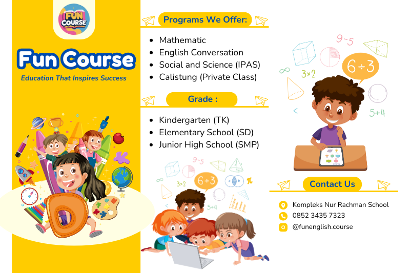 Bimbel berkualitas dan seru Fun Course by Nur Rachman