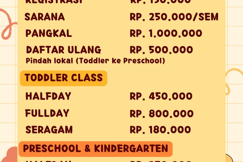 Biaya Nur Rachman Daycare